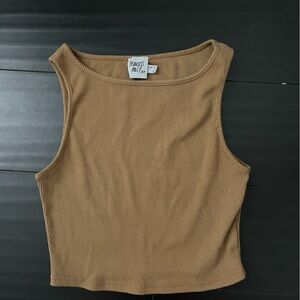 Ribbed Tan Tank Top